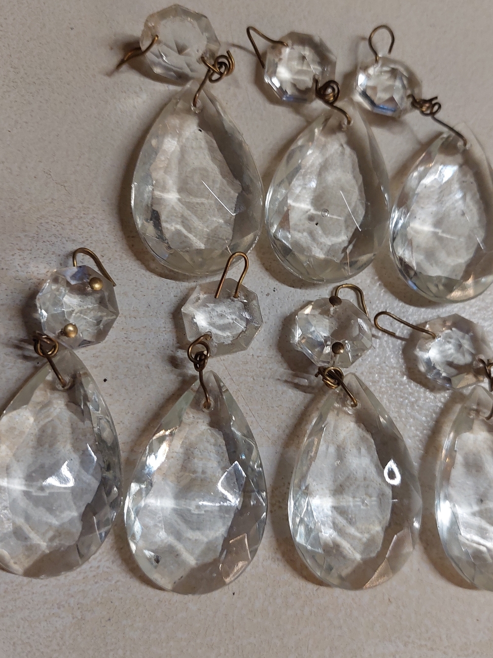 Crystal Teardrop Hanging Accent - Clear